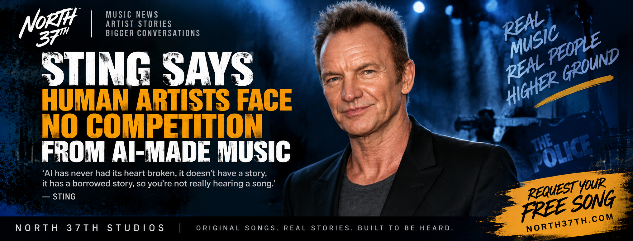 Sting Says Human Artists Face No Competition From AI-Made Music